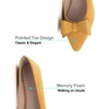 image:imageHee grand Womens Slip on Retro Plaid Bow Ballet Flats Pointed Toe Dress Shoes450yellow