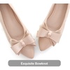 image:imageHee grand Womens Slip on Retro Plaid Bow Ballet Flats Pointed Toe Dress Shoes460apricot