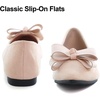 image:imageHee grand Womens Slip on Retro Plaid Bow Ballet Flats Pointed Toe Dress Shoes460apricot