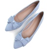 image:imageHee grand Womens Slip on Retro Plaid Bow Ballet Flats Pointed Toe Dress Shoes460baby Blue