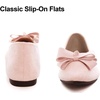 image:imageHee grand Womens Slip on Retro Plaid Bow Ballet Flats Pointed Toe Dress Shoes460baby Pink