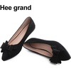 image:imageHee grand Womens Slip on Retro Plaid Bow Ballet Flats Pointed Toe Dress Shoes460black