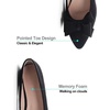 image:imageHee grand Womens Slip on Retro Plaid Bow Ballet Flats Pointed Toe Dress Shoes460black