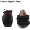 image:imageHee grand Womens Slip on Retro Plaid Bow Ballet Flats Pointed Toe Dress Shoes460black