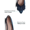 image:imageHee grand Womens Slip on Retro Plaid Bow Ballet Flats Pointed Toe Dress Shoes460blue