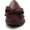 image:imageHee grand Womens Slip on Retro Plaid Bow Ballet Flats Pointed Toe Dress Shoes460brown