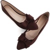 image:imageHee grand Womens Slip on Retro Plaid Bow Ballet Flats Pointed Toe Dress Shoes460brown