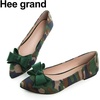 image:imageHee grand Womens Slip on Retro Plaid Bow Ballet Flats Pointed Toe Dress Shoes460camouflage Green