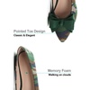 image:imageHee grand Womens Slip on Retro Plaid Bow Ballet Flats Pointed Toe Dress Shoes460camouflage Green