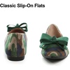 image:imageHee grand Womens Slip on Retro Plaid Bow Ballet Flats Pointed Toe Dress Shoes460camouflage Green