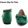 image:imageHee grand Womens Slip on Retro Plaid Bow Ballet Flats Pointed Toe Dress Shoes460grass Green