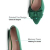 image:imageHee grand Womens Slip on Retro Plaid Bow Ballet Flats Pointed Toe Dress Shoes460grass Green