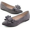 image:imageHee grand Womens Slip on Retro Plaid Bow Ballet Flats Pointed Toe Dress Shoes460grey