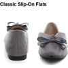 image:imageHee grand Womens Slip on Retro Plaid Bow Ballet Flats Pointed Toe Dress Shoes460grey