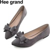 image:imageHee grand Womens Slip on Retro Plaid Bow Ballet Flats Pointed Toe Dress Shoes460grey
