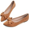 image:imageHee grand Womens Slip on Retro Plaid Bow Ballet Flats Pointed Toe Dress Shoes460khaki