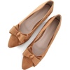 image:imageHee grand Womens Slip on Retro Plaid Bow Ballet Flats Pointed Toe Dress Shoes460khaki
