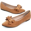 image:imageHee grand Womens Slip on Retro Plaid Bow Ballet Flats Pointed Toe Dress Shoes460khaki