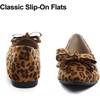 image:imageHee grand Womens Slip on Retro Plaid Bow Ballet Flats Pointed Toe Dress Shoes460leopard Brown