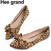 image:imageHee grand Womens Slip on Retro Plaid Bow Ballet Flats Pointed Toe Dress Shoes460leopard Yellow
