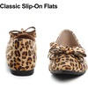 image:imageHee grand Womens Slip on Retro Plaid Bow Ballet Flats Pointed Toe Dress Shoes460leopard Yellow