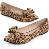image:imageHee grand Womens Slip on Retro Plaid Bow Ballet Flats Pointed Toe Dress Shoes460leopard Yellow