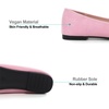 image:imageHee grand Womens Slip on Retro Plaid Bow Ballet Flats Pointed Toe Dress Shoes460pink