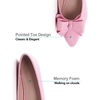 image:imageHee grand Womens Slip on Retro Plaid Bow Ballet Flats Pointed Toe Dress Shoes460pink