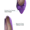 image:imageHee grand Womens Slip on Retro Plaid Bow Ballet Flats Pointed Toe Dress Shoes460purple