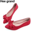 image:imageHee grand Womens Slip on Retro Plaid Bow Ballet Flats Pointed Toe Dress Shoes460red