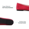 image:imageHee grand Womens Slip on Retro Plaid Bow Ballet Flats Pointed Toe Dress Shoes460red