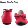 image:imageHee grand Womens Slip on Retro Plaid Bow Ballet Flats Pointed Toe Dress Shoes460red