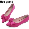 image:imageHee grand Womens Slip on Retro Plaid Bow Ballet Flats Pointed Toe Dress Shoes460rose