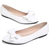 image:imageHee grand Womens Slip on Retro Plaid Bow Ballet Flats Pointed Toe Dress Shoes460white