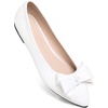 image:imageHee grand Womens Slip on Retro Plaid Bow Ballet Flats Pointed Toe Dress Shoes460white