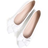 image:imageHee grand Womens Slip on Retro Plaid Bow Ballet Flats Pointed Toe Dress Shoes460white