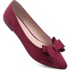 image:imageHee grand Womens Slip on Retro Plaid Bow Ballet Flats Pointed Toe Dress Shoes460wine Red