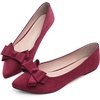 image:imageHee grand Womens Slip on Retro Plaid Bow Ballet Flats Pointed Toe Dress Shoes460wine Red