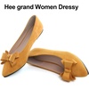 image:imageHee grand Womens Slip on Retro Plaid Bow Ballet Flats Pointed Toe Dress Shoes460yellow