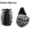 image:imageHee grand Womens Sparkling Rhinestone Pearl Wedding Party Dress Shoes Comfortable Pointed Toe Slip On Ballet Flats Glittery Crystal ShoesBlack