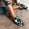 image:imageHee grand Womens Tassel Slip on Loafer Flat Casual Pointed Toe Faux Suede Flat Shoes Comfort Ballerina Flats Women Dressy468green Cow