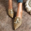 image:imageHee grand Womens Tassel Slip on Loafer Flat Casual Pointed Toe Faux Suede Flat Shoes Comfort Ballerina Flats Women Dressy468yellow Leopard