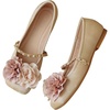 image:imageHee grand Flat Shoes Women Square Toe Slip On Ballet Flats with Chain Strap Exquisite Decorative Flower Dress ShoesKhaki