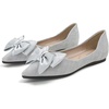 image:imageHee grand Flat Shoes for Women Elegant BowKnot Pointed Toe Ballet Flats Comfortable Office Work Shoes Dress ShoesAlight Blue