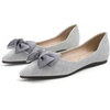 image:imageHee grand Flat Shoes for Women Elegant BowKnot Pointed Toe Ballet Flats Comfortable Office Work Shoes Dress ShoesBlight Blue