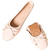 image:imageHee grand Foldable Flats for Women Classic Square Toe Ballet Shoes Cute BowKnot Patent Leather Dress Shoes Comfort Womens FlatsApricot
