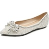 image:imageHee grand Sparkling Rhinestone Bowknot Pointy Toe Wedding Party Dress Shoes Comfortable Low Heel Crystal Shoes Fashion Women Ballerina FlatsPointed Toe565