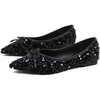 image:imageHee grand Sparkling Sequin Pointy Toe Silver Wedding Party Dress Shoes Comfort Slip On Ballet Flats Fashion Women Flats with Bowknot568black