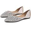 image:imageHee grand Women Pointed Toe Crystals Shoes Glittering Rhinestone Wedding Dress Shoes Fashion Womens FlatsApricot