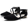 image:imageHee grand Womens Closed Pointed Toe Flats Ankle Strap Comfortable Low Heel Suede Dress Shoes Office Work Shoes Pumps030black